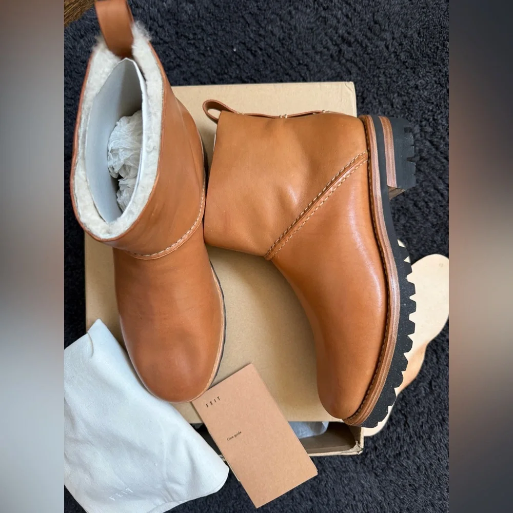 FEIT Shearling Boot Limited Addition Men’s Leather Tan Boots